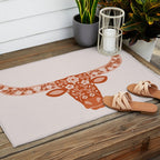 Floral Longhorn â Burnt Orange Outdoor Rug Gallery Image 2