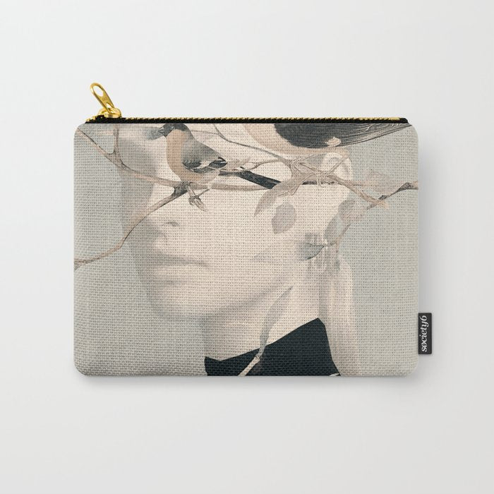 Woman and Birds 2 Carry All Pouch Gallery Image 1
