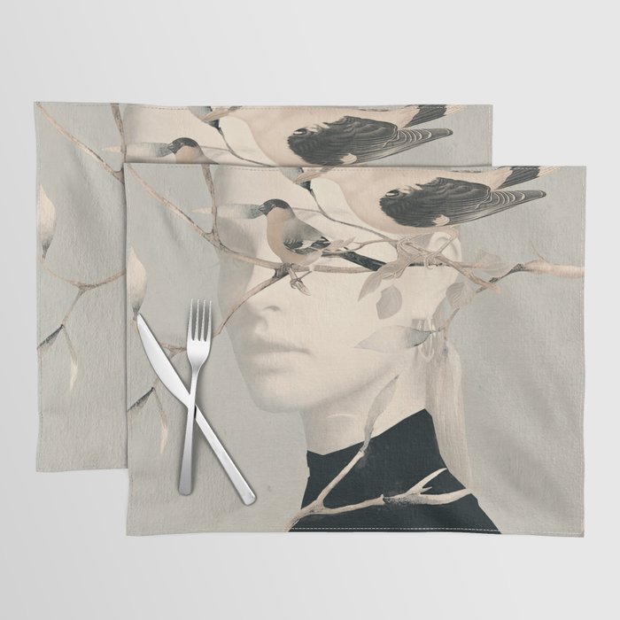 Woman and Birds 2 Placemat Gallery Image 1