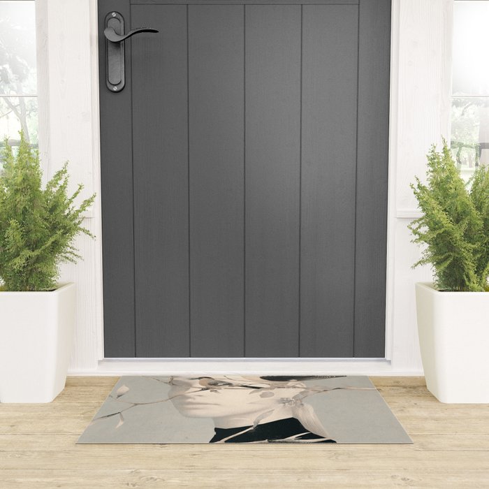 Woman and Birds 2 Welcome Mat Gallery Image 3