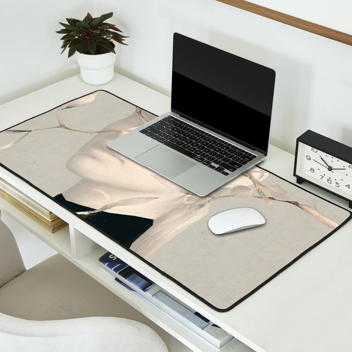 Woman and Birds 2 Desk Mat Gallery Image 2