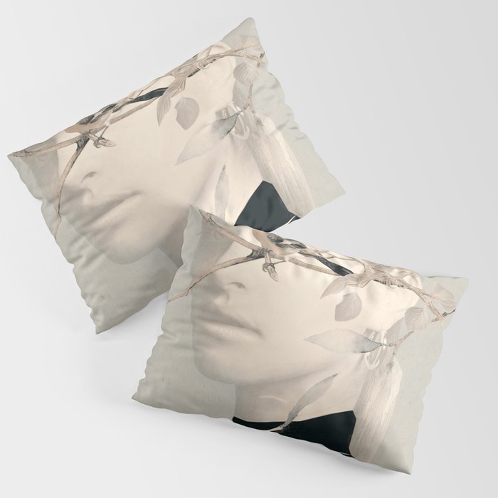 Woman and Birds 2 Pillow Sham Gallery Image 3