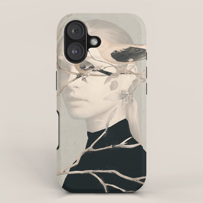 Woman and Birds 2 iPhone Case Gallery Image 1