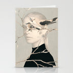 Woman and Birds 2 Stationery Card Gallery Image 2