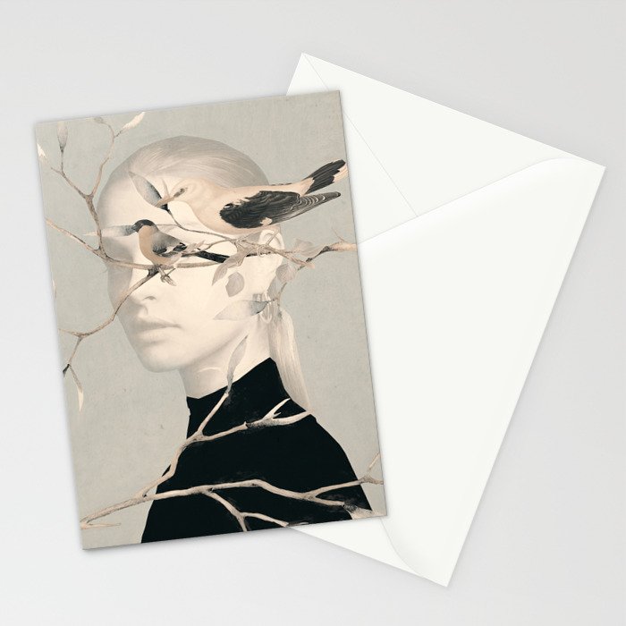 Woman and Birds 2 Stationery Card Gallery Image 2