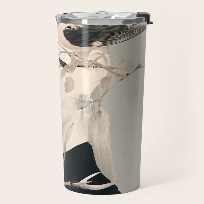 Woman and Birds 2 Travel Mug Gallery Image 2