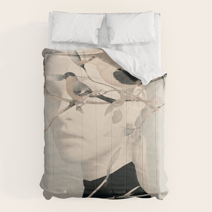 Woman and Birds 2 Comforter Gallery Image 6