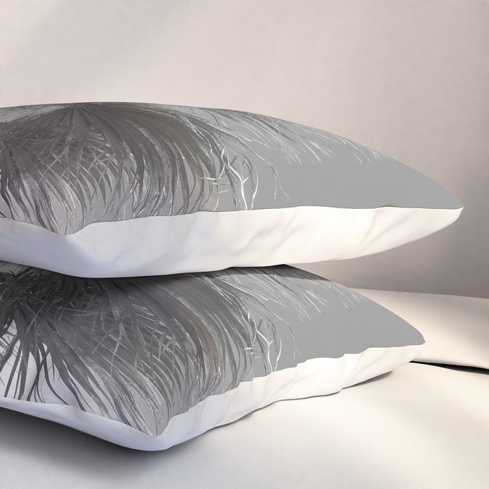 Black and white palm tree in Spain - summer nature and travel photography.  Pillow Sham Gallery Image 3