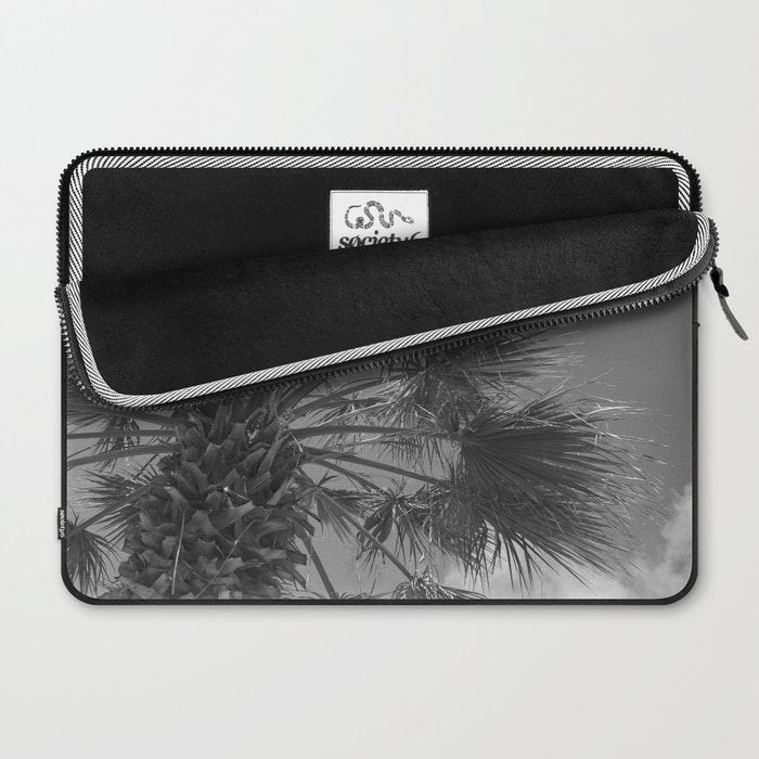 Black and white palm tree in Spain - summer nature and travel photography.  Laptop Sleeve Gallery Image 2