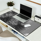 Black and white palm tree in Spain - summer nature and travel photography.  Desk Mat Gallery Image 2