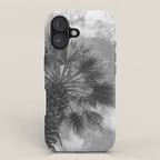 Black and white palm tree in Spain - summer nature and travel photography.  iPhone Case Gallery Image 1