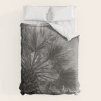 Black and white palm tree in Spain - summer nature and travel photography.  Comforter Gallery Image 6