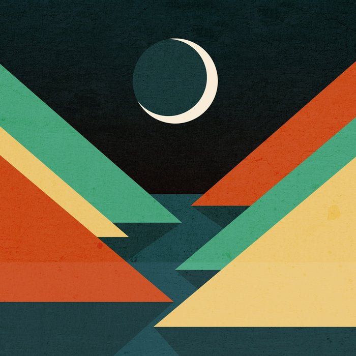 Quiet stream under crescent moon Coffee Mug Gallery Image 2