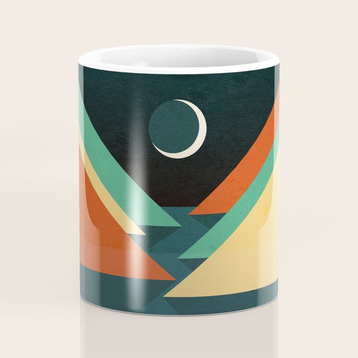 Quiet stream under crescent moon Coffee Mug Gallery Image 4