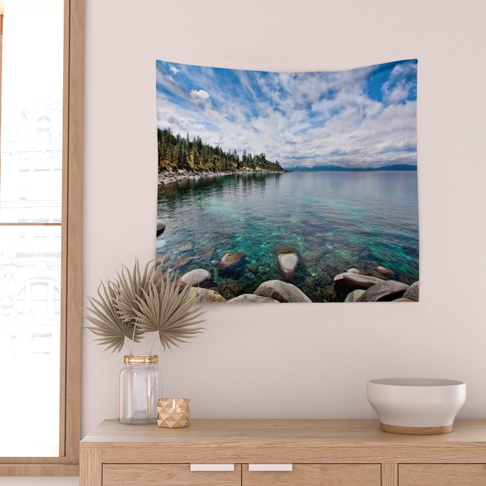 Tranquility Lake Tahoe Wall Tapestry Gallery Image 2