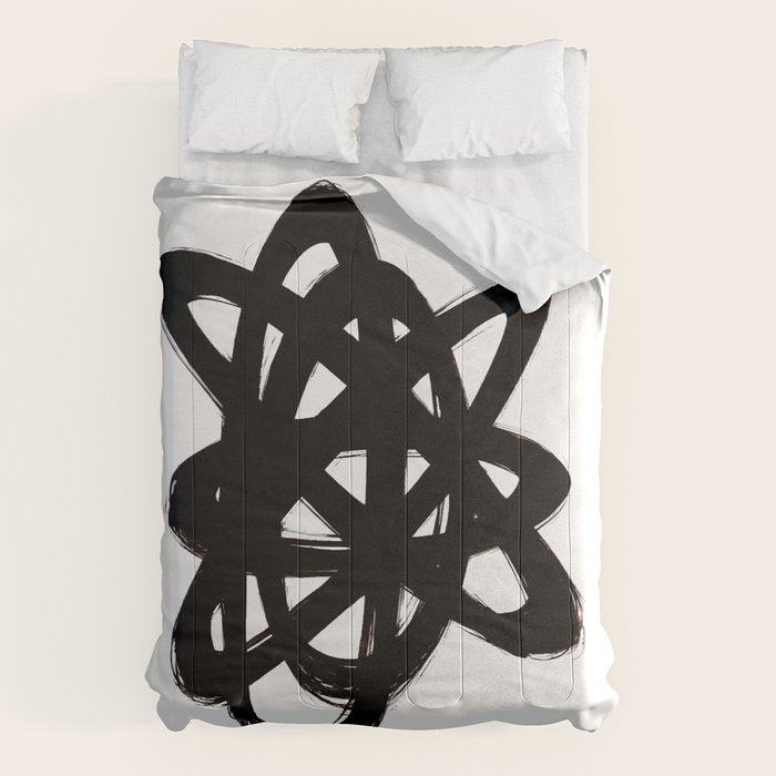 Ink Confusion White Background Comforter Gallery Image 1