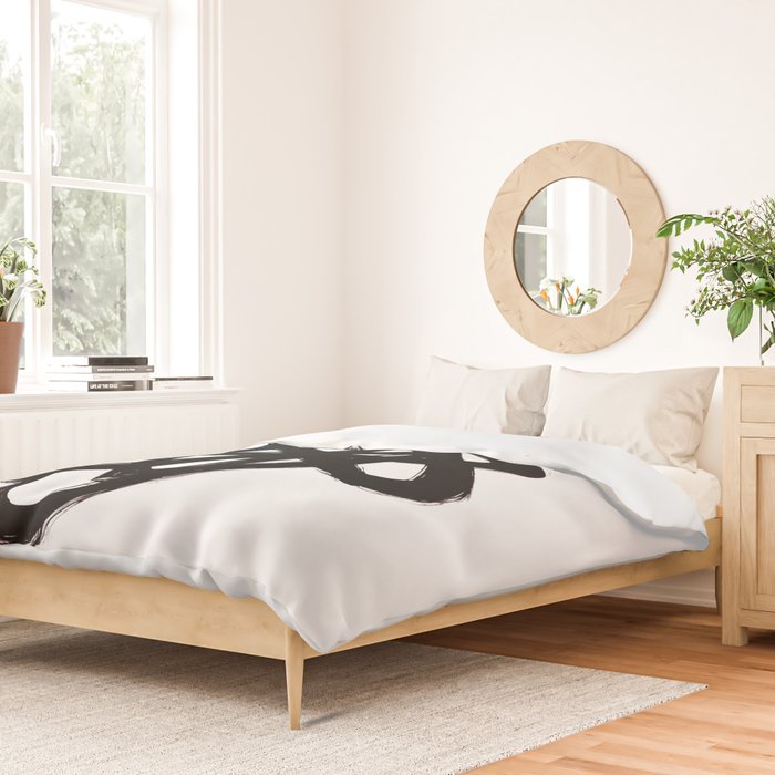 Ink Confusion White Background Duvet Cover Gallery Image 2