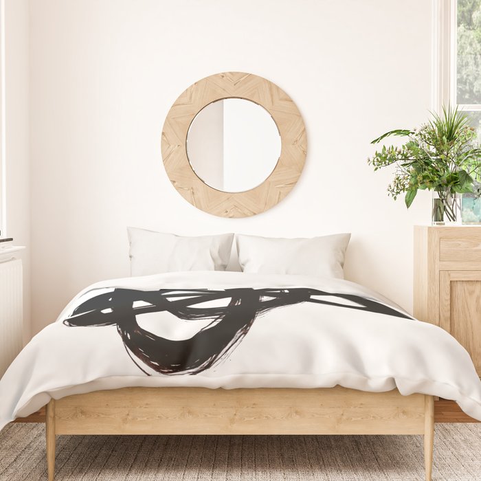 Ink Confusion White Background Duvet Cover Gallery Image 3