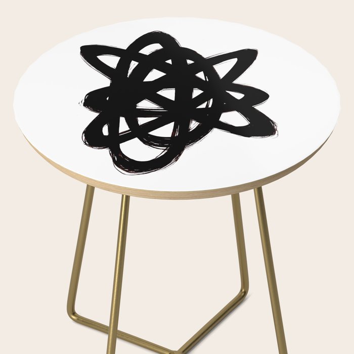 Ink Confusion White Background Side Table Gallery Image 2