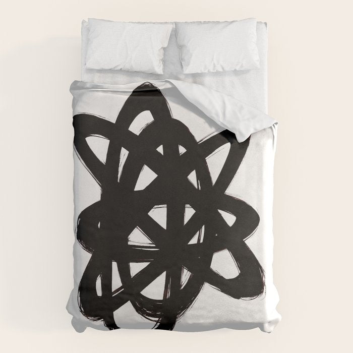 Ink Confusion White Background Duvet Cover Gallery Image 6