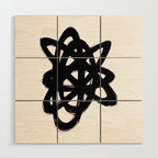 Ink Confusion White Background Wood Wall Art Gallery Image 1