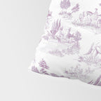 Toile de Jouy Vintage French Romantic Pastoral Lilac & White Pillow Sham Gallery Image 4