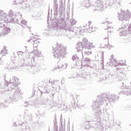 Toile de Jouy Vintage French Romantic Pastoral Lilac & White Coffee Mug Gallery Image 2