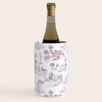 Toile de Jouy Vintage French Romantic Pastoral Lilac & White Wine Chiller Gallery Image 2
