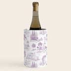 Toile de Jouy Vintage French Romantic Pastoral Lilac & White Wine Chiller Gallery Image 1