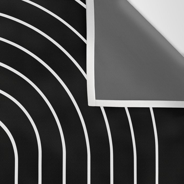 Minimal Arch III Black and White Modern Geometric Lines Wall Tapestry Gallery Image 3