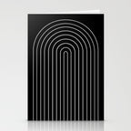 Minimal Arch III Black and White Modern Geometric Lines Stationery Card Gallery Image 2