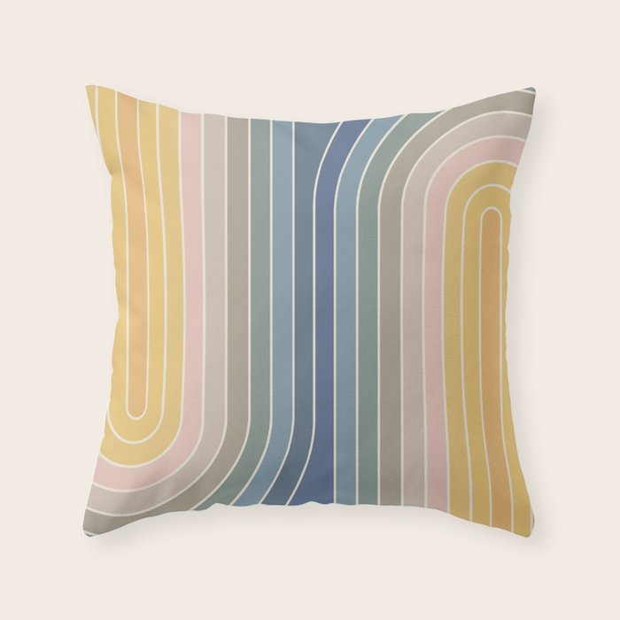 Gradient Curvature IV Throw Pillow Gallery Image 1