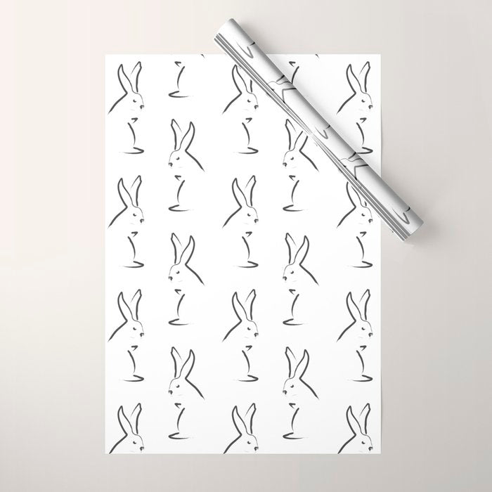Zen Snow Bunny Wrapping Paper Gallery Image 1