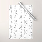 Zen Snow Bunny Wrapping Paper Gallery Image 1