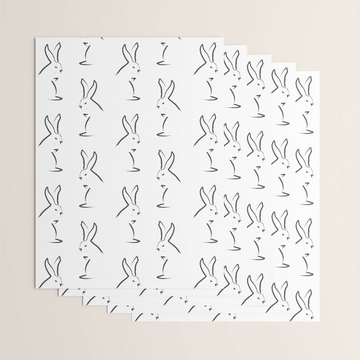 Zen Snow Bunny Wrapping Paper Gallery Image 3