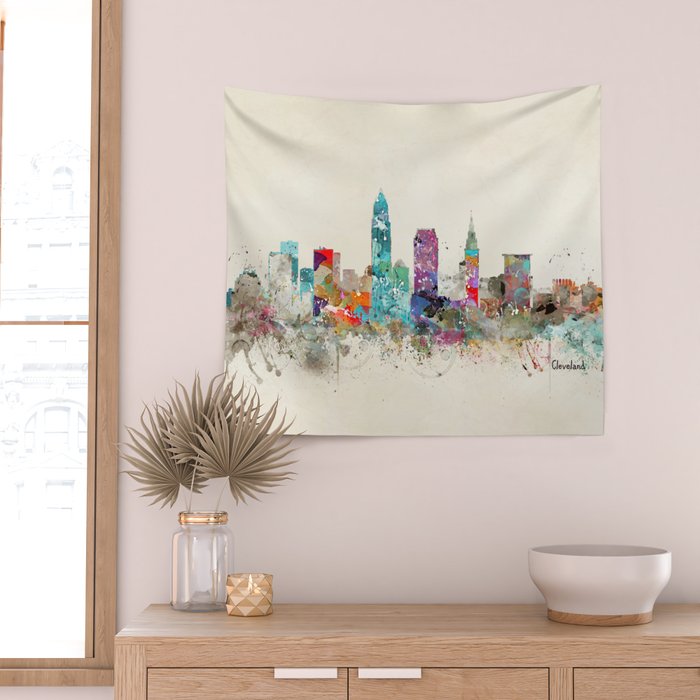 cleveland ohio Wall Tapestry Gallery Image 2