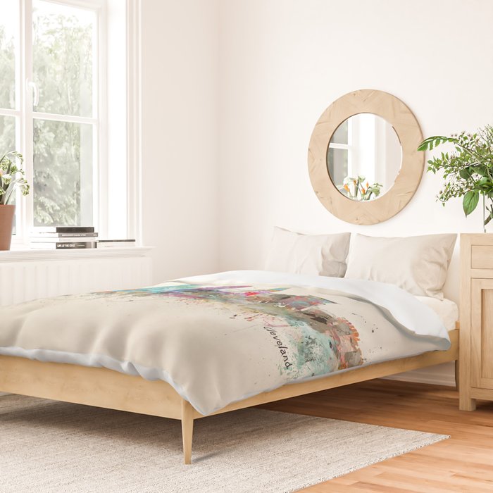 cleveland ohio Duvet Cover Gallery Image 2