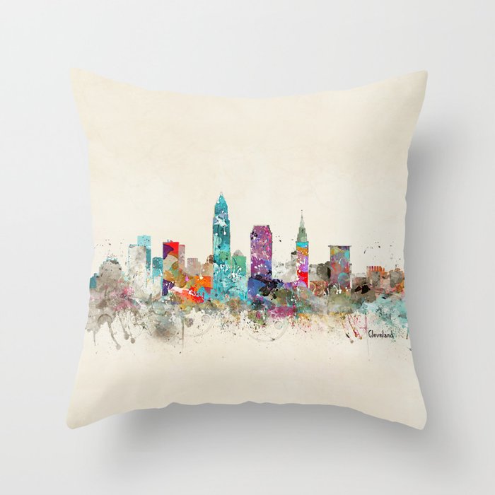 cleveland ohio Throw Pillow Gallery Image 6