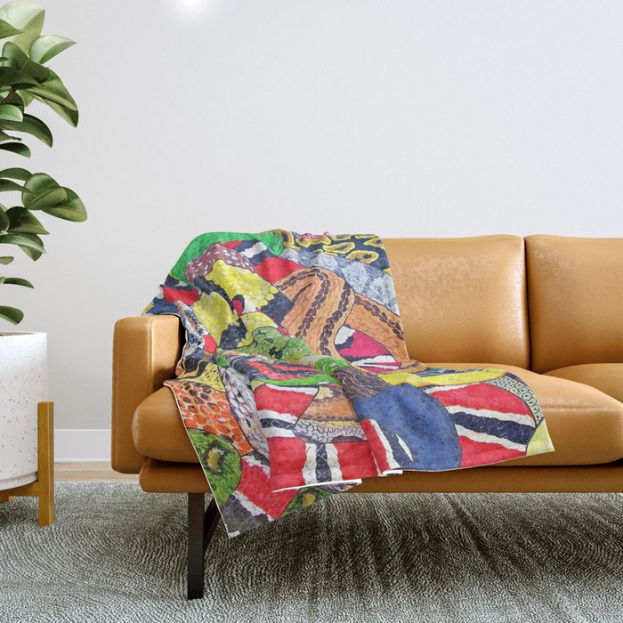 Snakes Throw Blanket Gallery Image 1