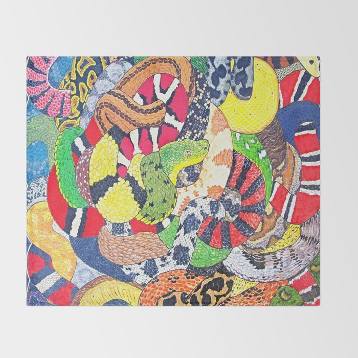 Snakes Throw Blanket Gallery Image 2