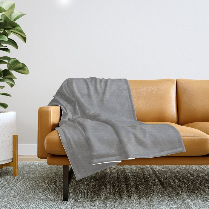 Minimalist Grey Throw Blanket Gallery Image 1