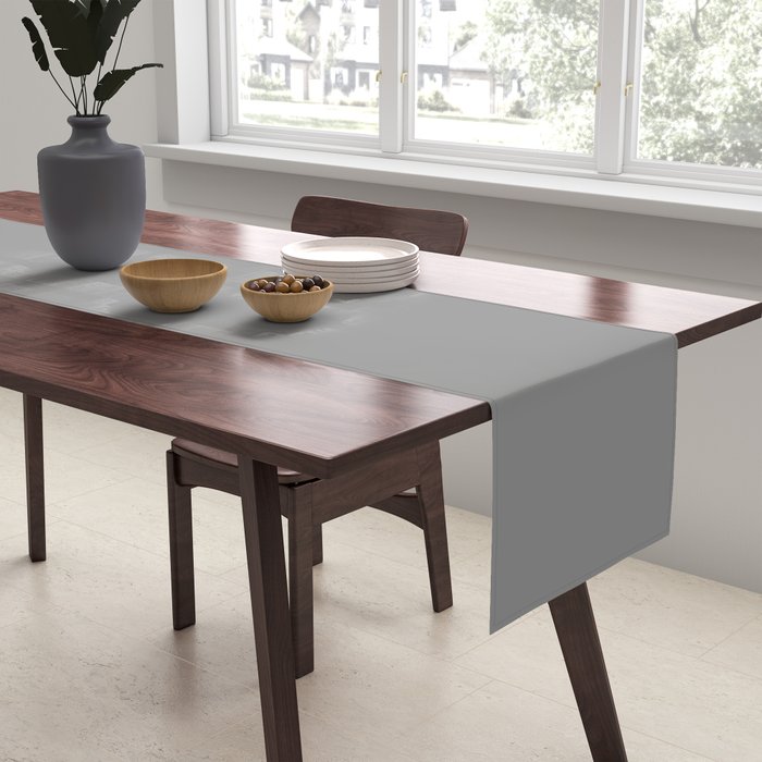 Minimalist Grey Table Runner Gallery Image 2