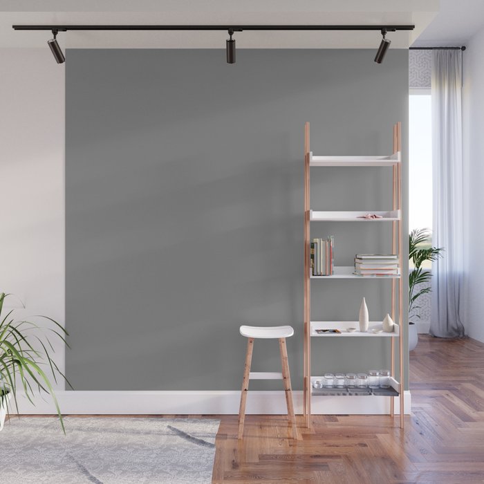 Minimalist Grey Wall Mural Gallery Image 1
