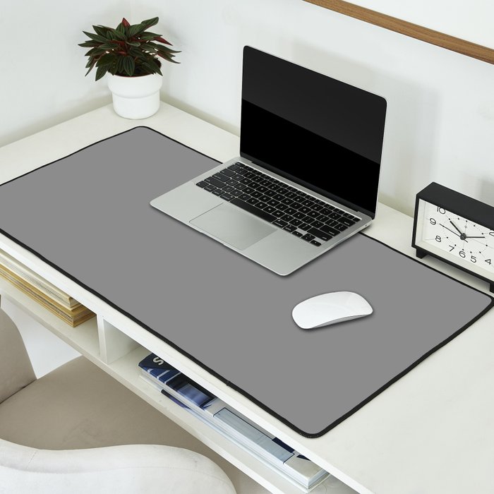 Minimalist Grey Desk Mat Gallery Image 2