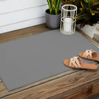 Minimalist Grey Outdoor Rug Gallery Image 2