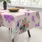 Pastel purple oriental pattern Tablecloth Gallery Image 3