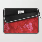 Antique Red Flower Pattern Laptop Sleeve Gallery Image 2