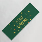 Merry Christmas hand lettering Yoga Mat Gallery Image 1