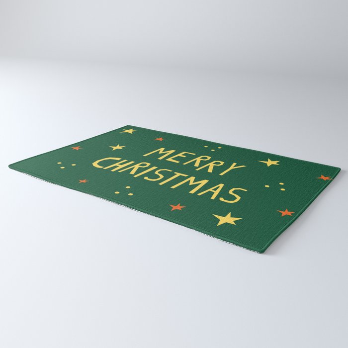 Merry Christmas hand lettering Rug Gallery Image 3