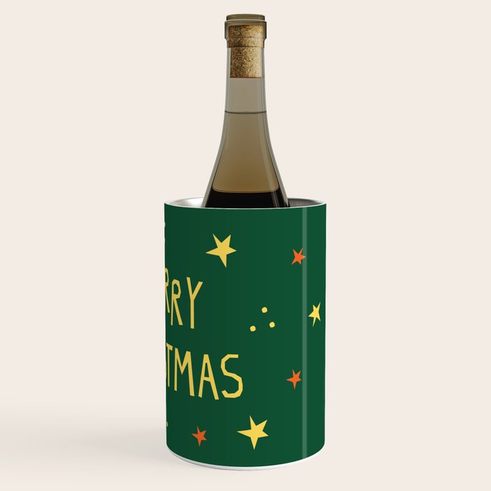 Merry Christmas hand lettering Wine Chiller Gallery Image 3